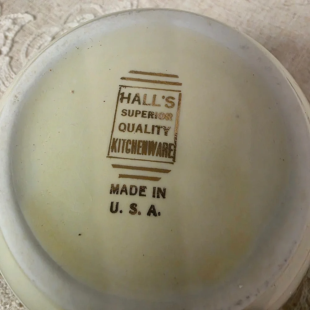 Hall's Vintage Poppy Floral Lidded Sugar Bowl Cream Orange - Picture 5 of 6